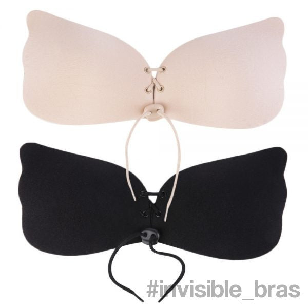 SILICONE STRAPLESS BRA Backless Push Up Adhesive With Drawstrings Invisible  Bras 